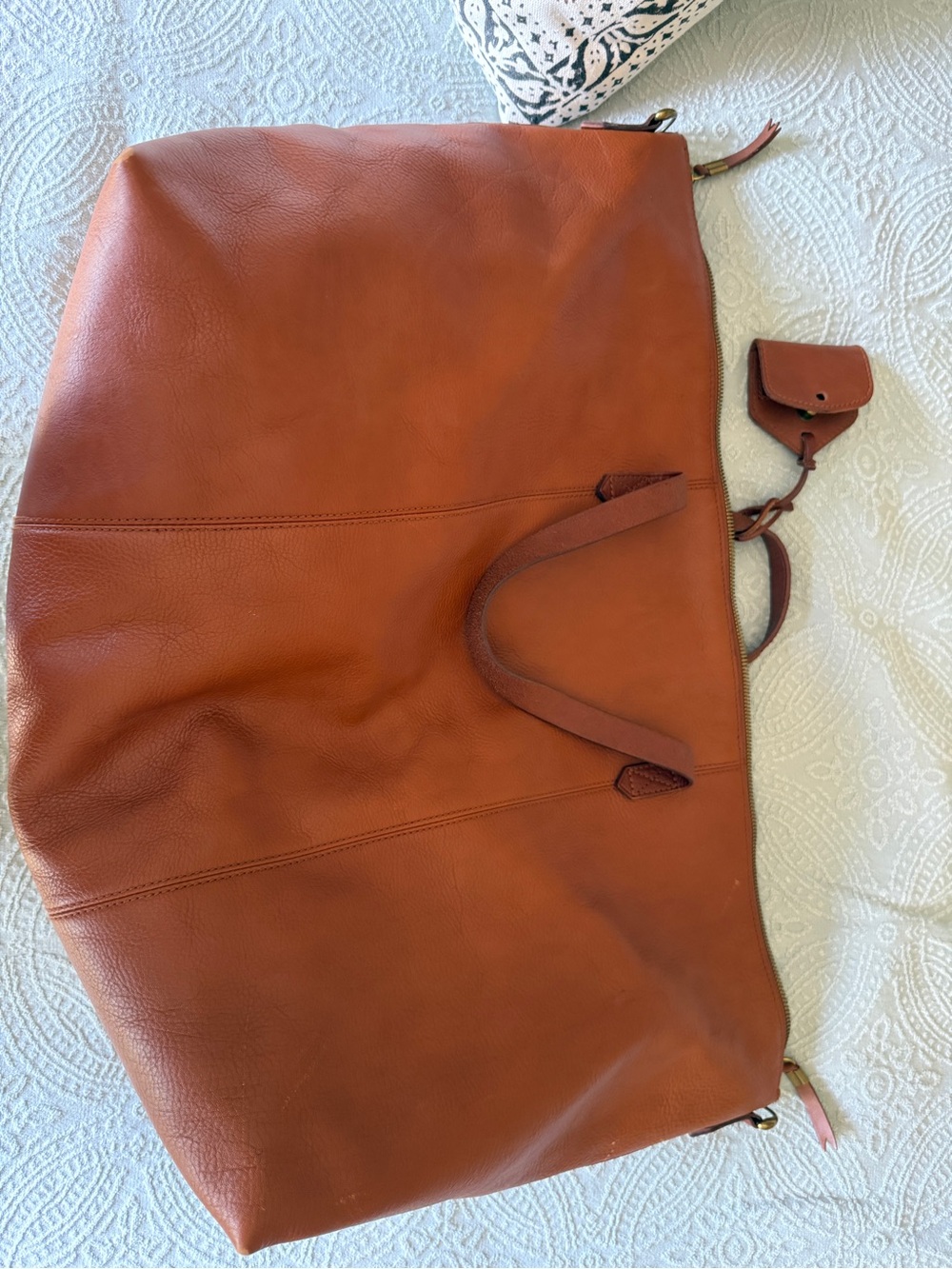 Madewell Large Leather Tote in Cognac - Picture 8 of 11